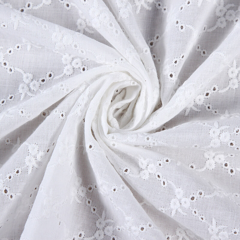 Embroidered Fabric Dress 100% Cotton for Women's Wear Wholesale Suppli 5